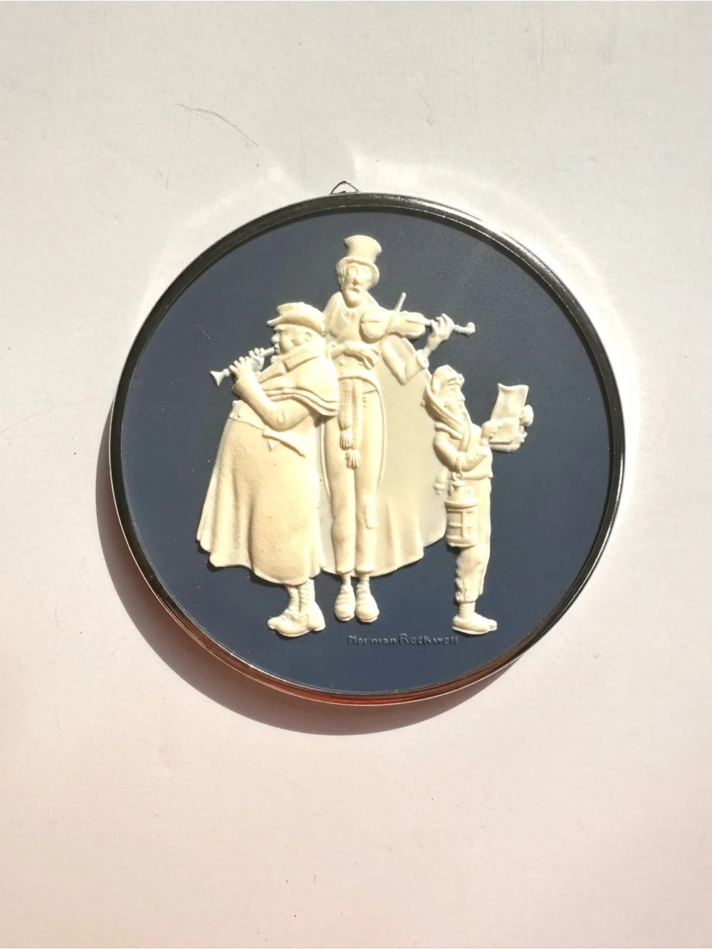 Vintage Hallmark Norman Rockwell Christmas Cameo Ornaments 1981–1985 Lot of 5